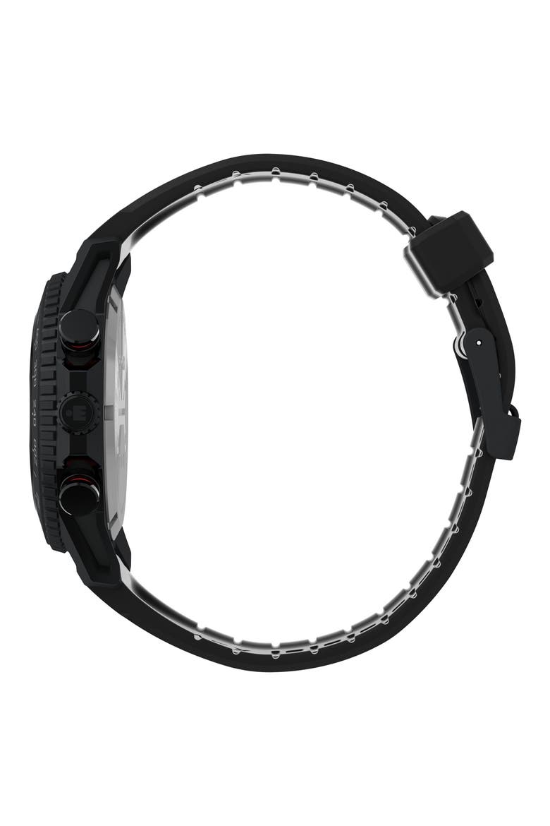 IRONMAN® Adrenaline PU Strap Chronograph Watch, 48mm, Alternate, color, BLACK