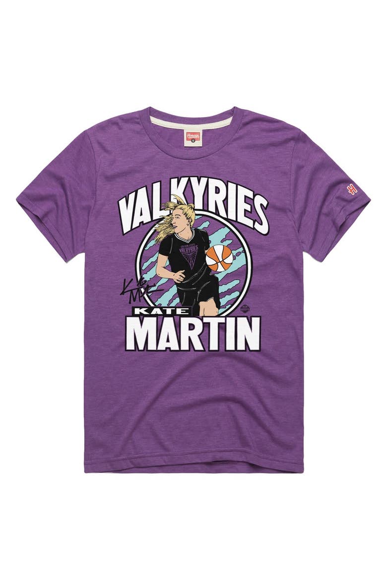 Unisex Homage Kate Martin Violet Golden State Valkyries Signature T-Shirt, Alternate, color, Violet