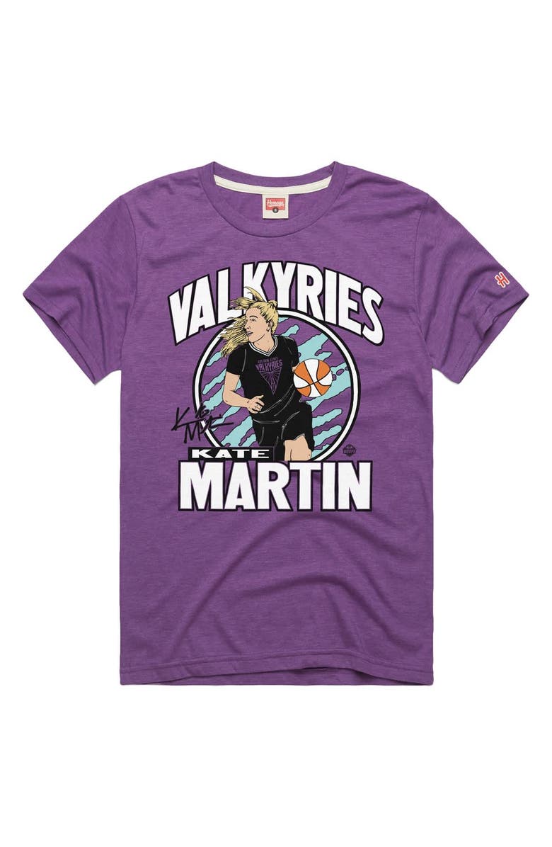 Homage Unisex Homage Kate Martin Violet Golden State Valkyries Signature T-Shirt, Alternate, color, Violet