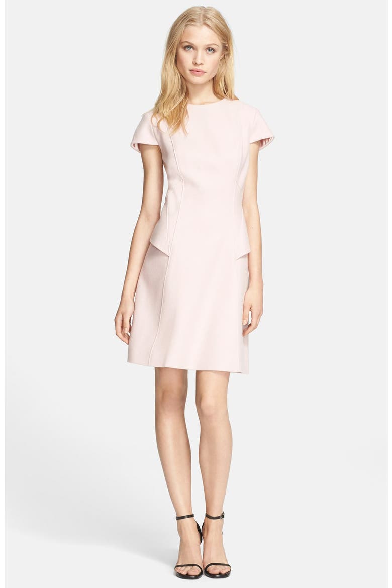'Coralen' Structured Wool Blend Sheath Dress, Main, color, PALE PINK