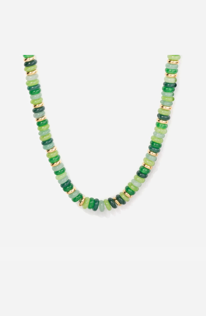 Little Sky Stone Blair Gemstone Necklace, Main, color, Mixed Green Gemstones