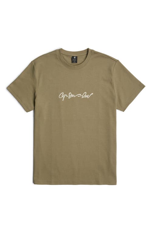 G-star G-script Graphic T-shirt In Ensis Green