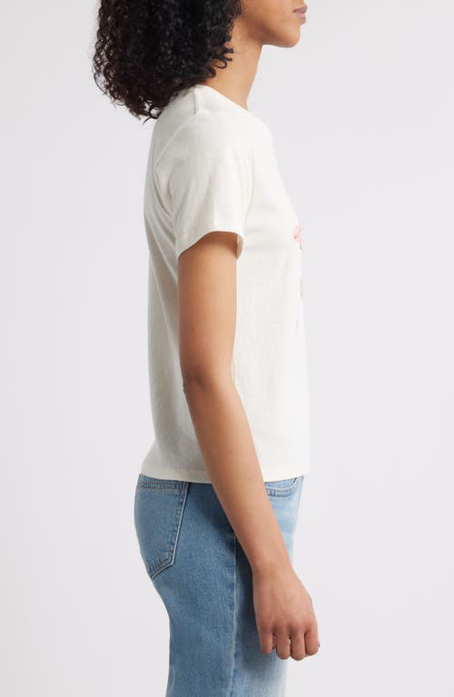Golden Hour Nyc Bows Cotton Graphic T-shirt In Marshmallow