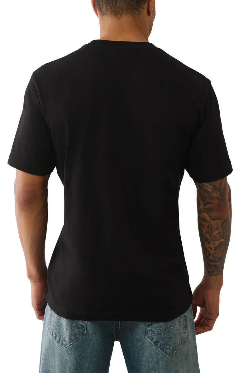 True Religion World Tour Champs Bouclé Patch Cotton Graphic T-Shirt, Alternate, color, Jet Black