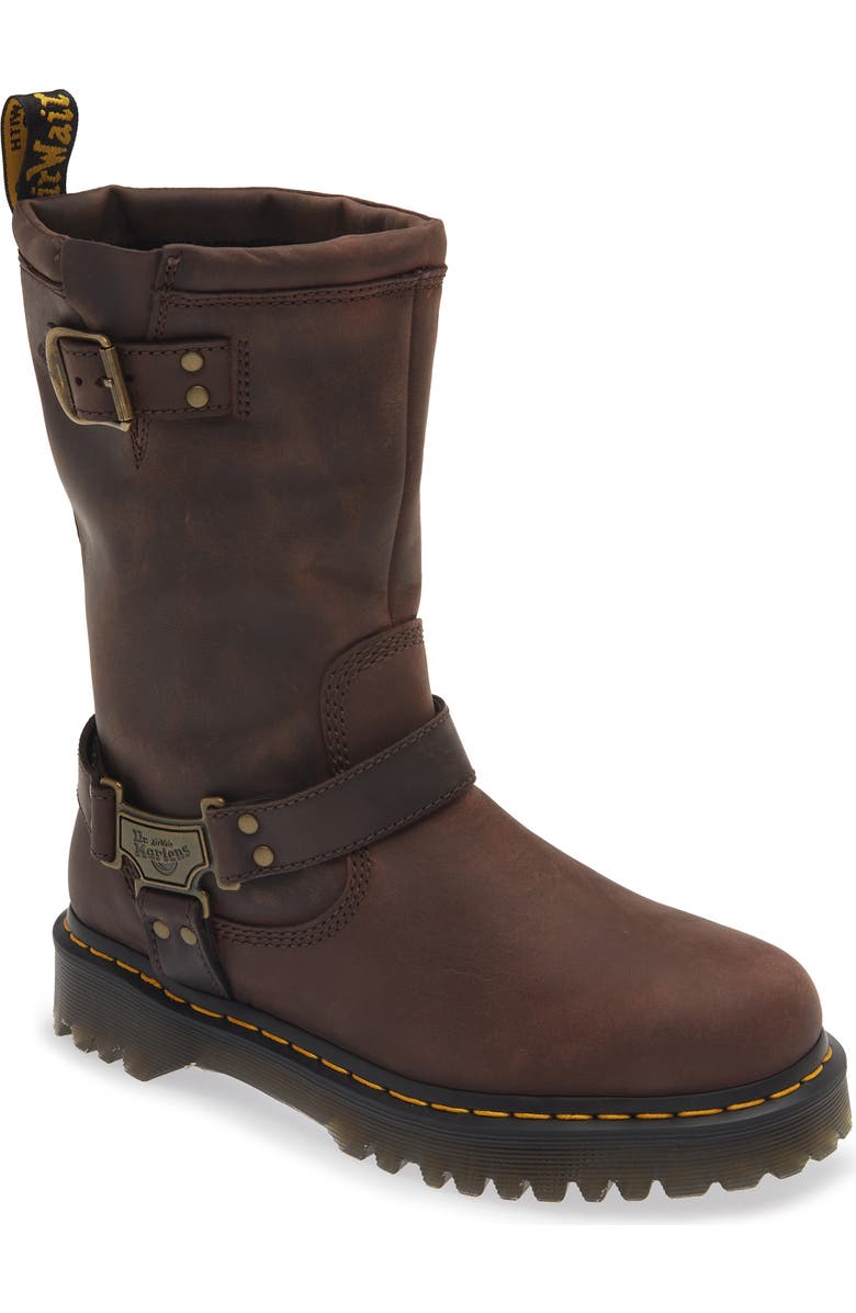 Dr. Martens Anistone Harness Boot, Main, color, Dark Brown