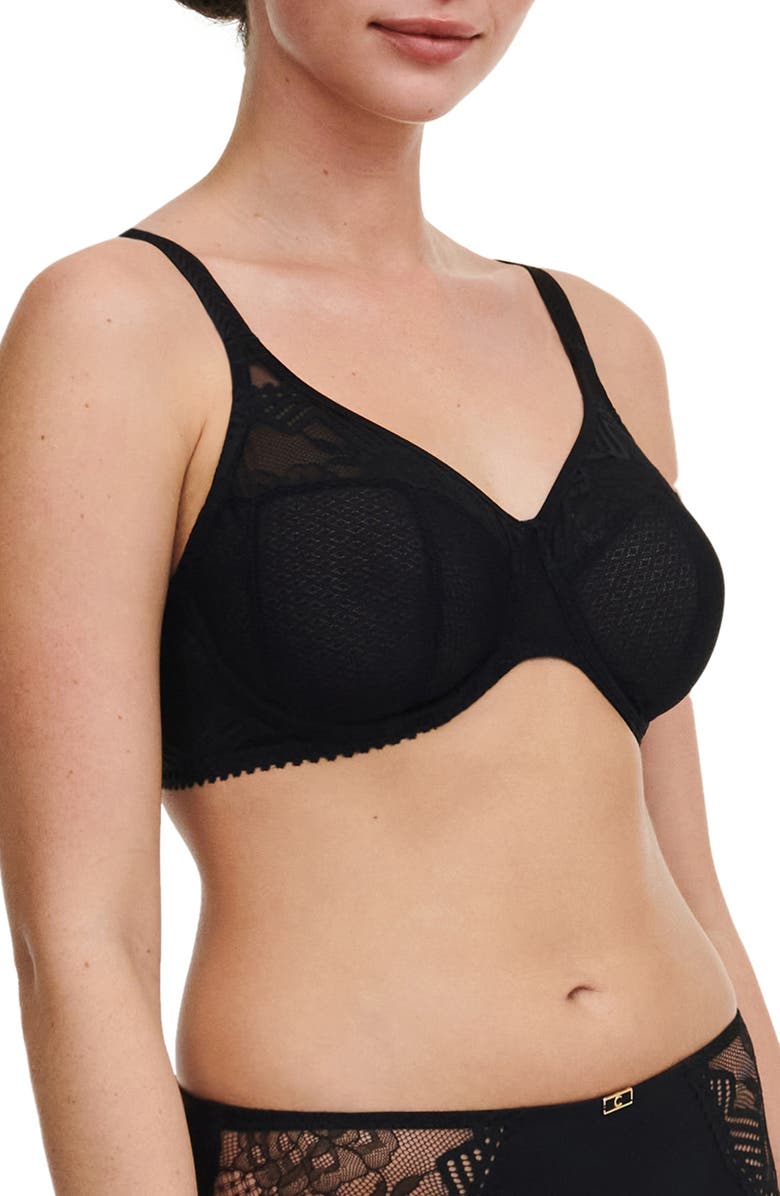 Chantelle Lingerie Origins Underwire Unlined Full Coverage Bra, Main, color, Black