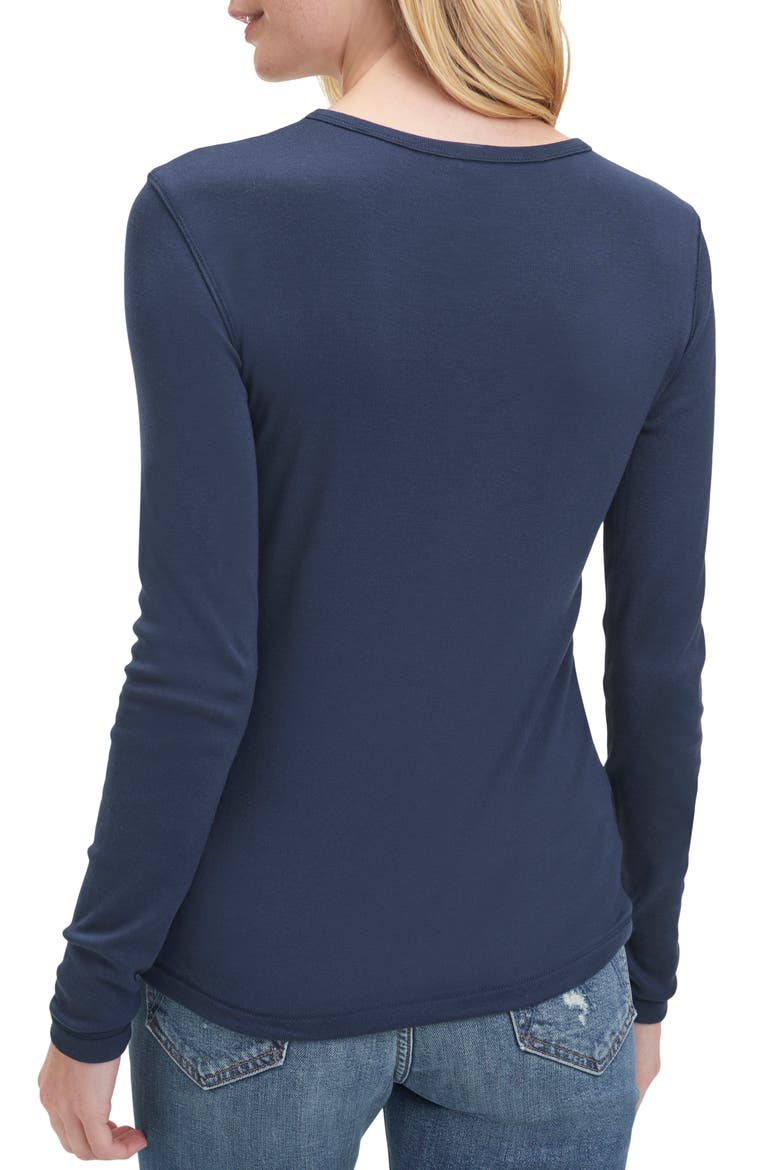 Classic Long Sleeve Crewneck T-Shirt, Alternate, color, NAVY