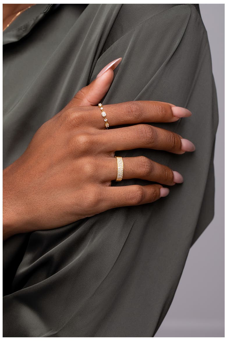 Mika Pavè Diamond Band Ring, Alternate, color, 18K YELLOW GOLD