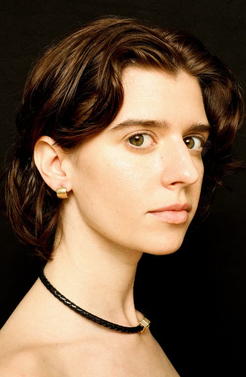 Ivi Los Angeles Round Aurelia Huggie Hoop Earrings In Yellow Gold