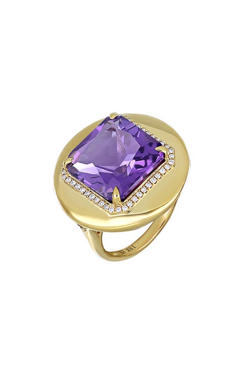 Iris Amethyst & Diamond Statement Ring (Online Trunk Show)