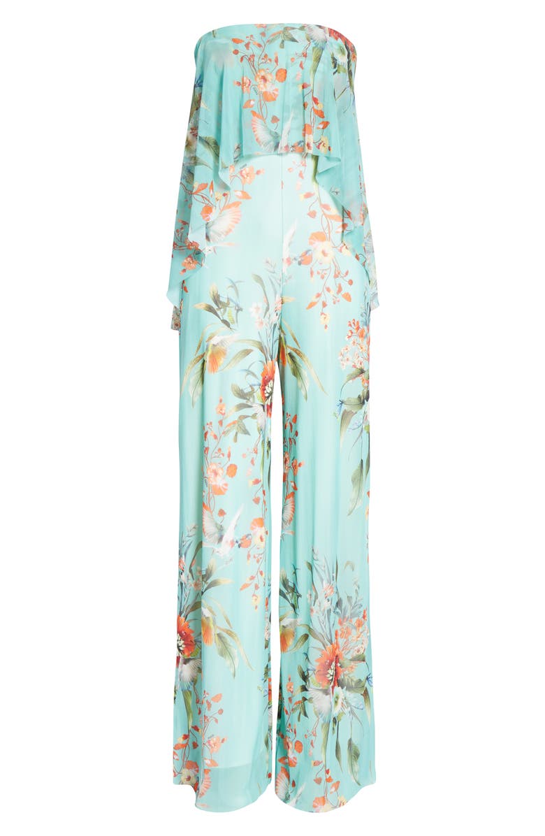 Fuzzi Strapless Wide Leg Jumpsuit, Alternate, color, 