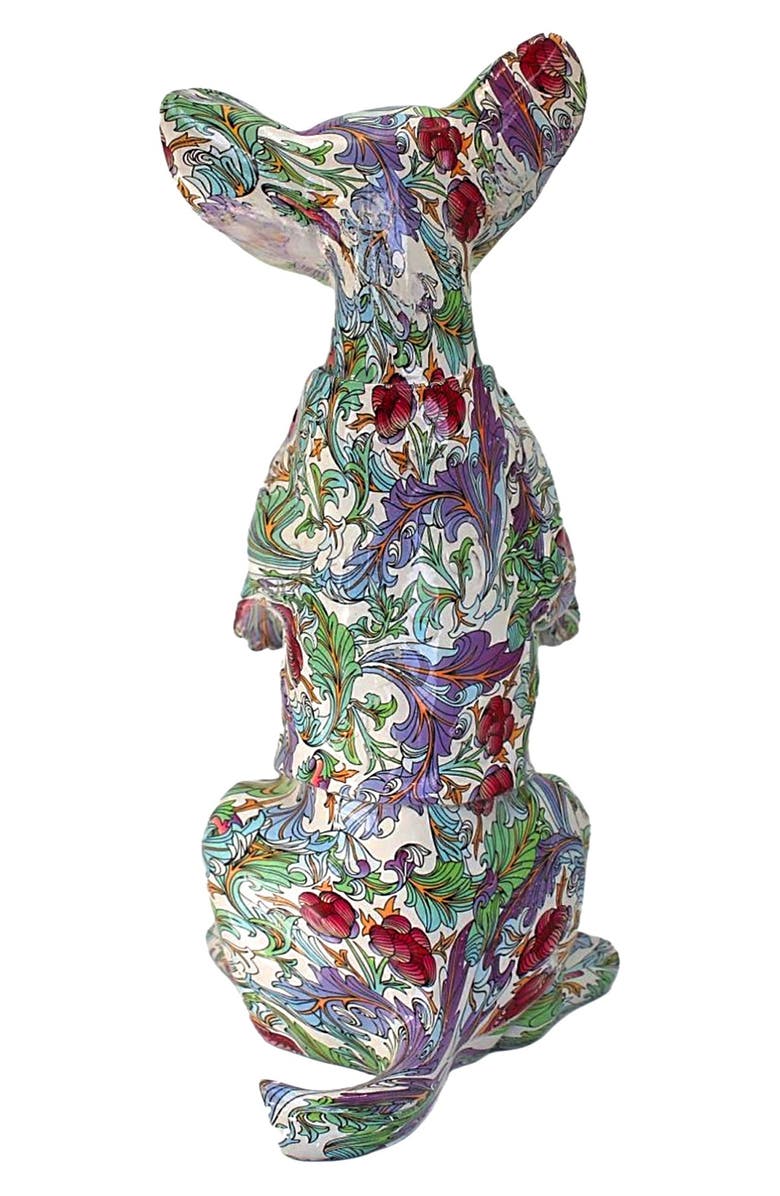INTERIOR ILLUSIONS Retro Flower Standing Chihuahua Statue, Alternate, color, Multi-Color