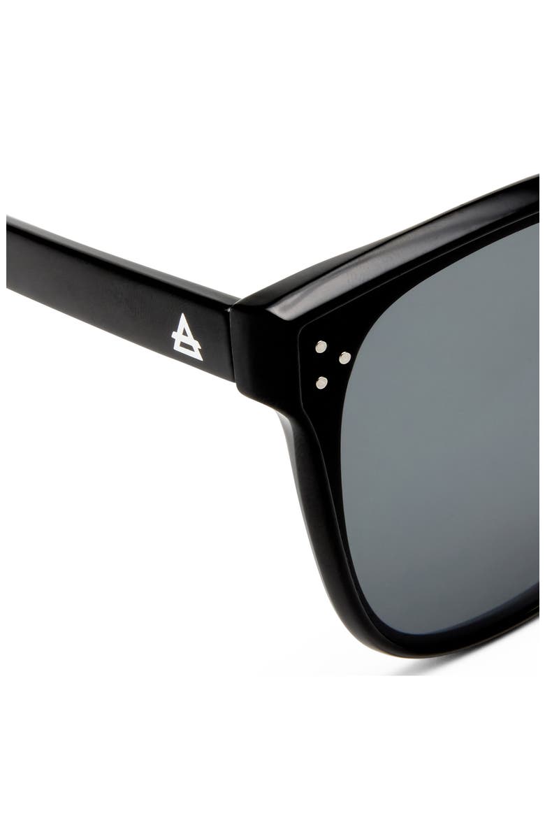 Elementa 62mm Oversize Round Sunglasses, Alternate, color, BLACK / SMOKE MONO