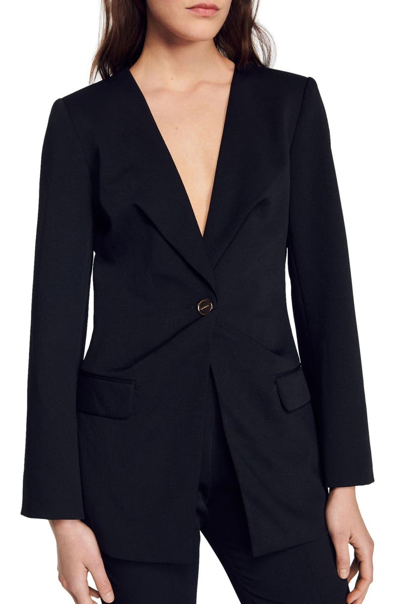 SANDRO Abilly Blazer, Main, color, Noir
