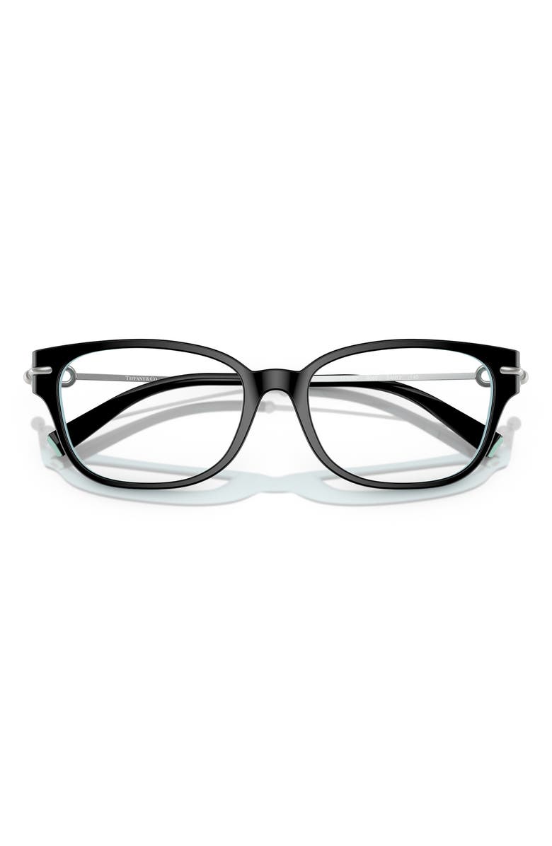 Tiffany & Co. 54mm Pillow Optical Glasses, Alternate, color, Black Blue