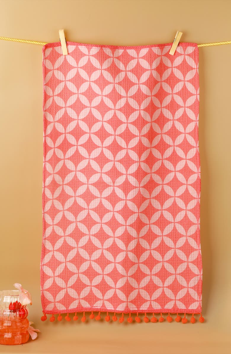 Tiramisu 3-Piece Kitchen Towel Set, Alternate, color, Hot Pink/ Orange/ Coral