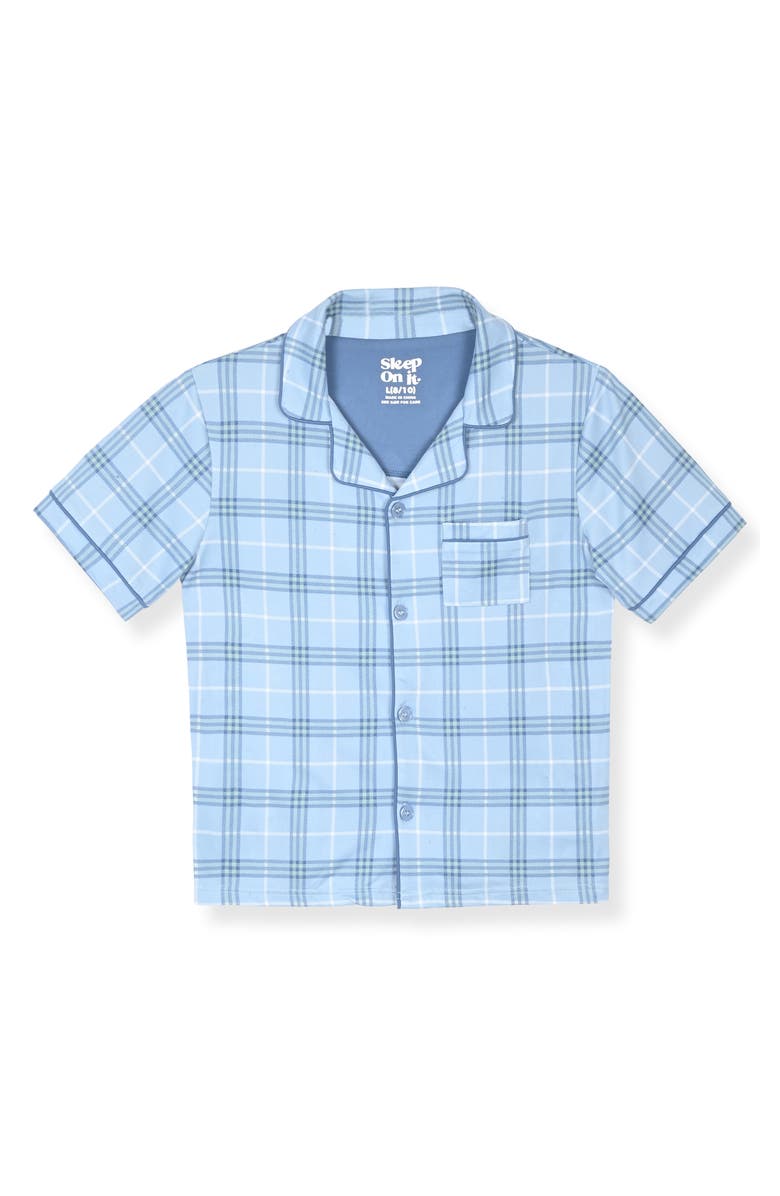 CLOUD NINE Kids' Plaid Two-Piece Short Pajamas, Alternate, color,