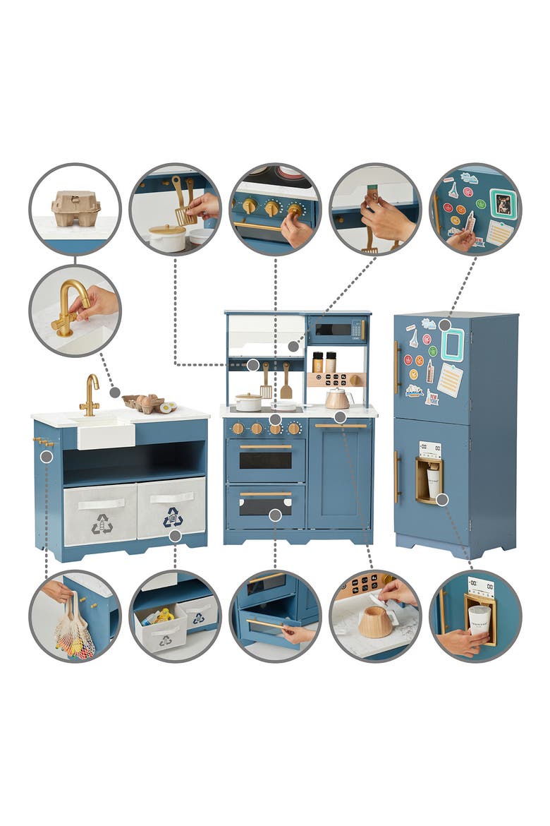 Chef Atlanta Kitchen Playset, Alternate, color, STONE BLUE/ WHITE