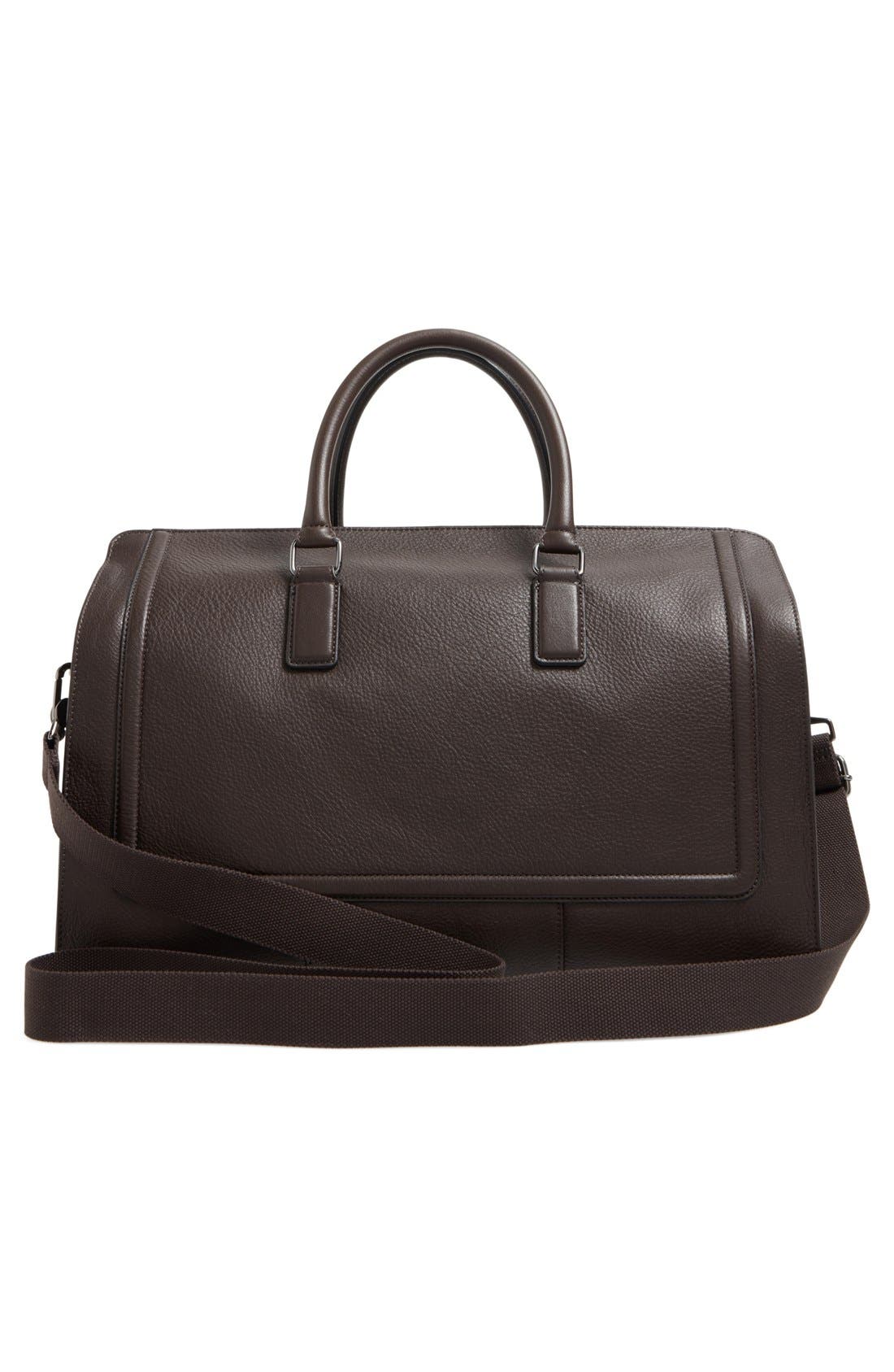 Ted Baker London 'Shalala' Leather Duffel Bag, Alternate, color, 