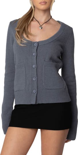 EDIKTED Daphnee Patch Pocket Cardigan | Nordstrom