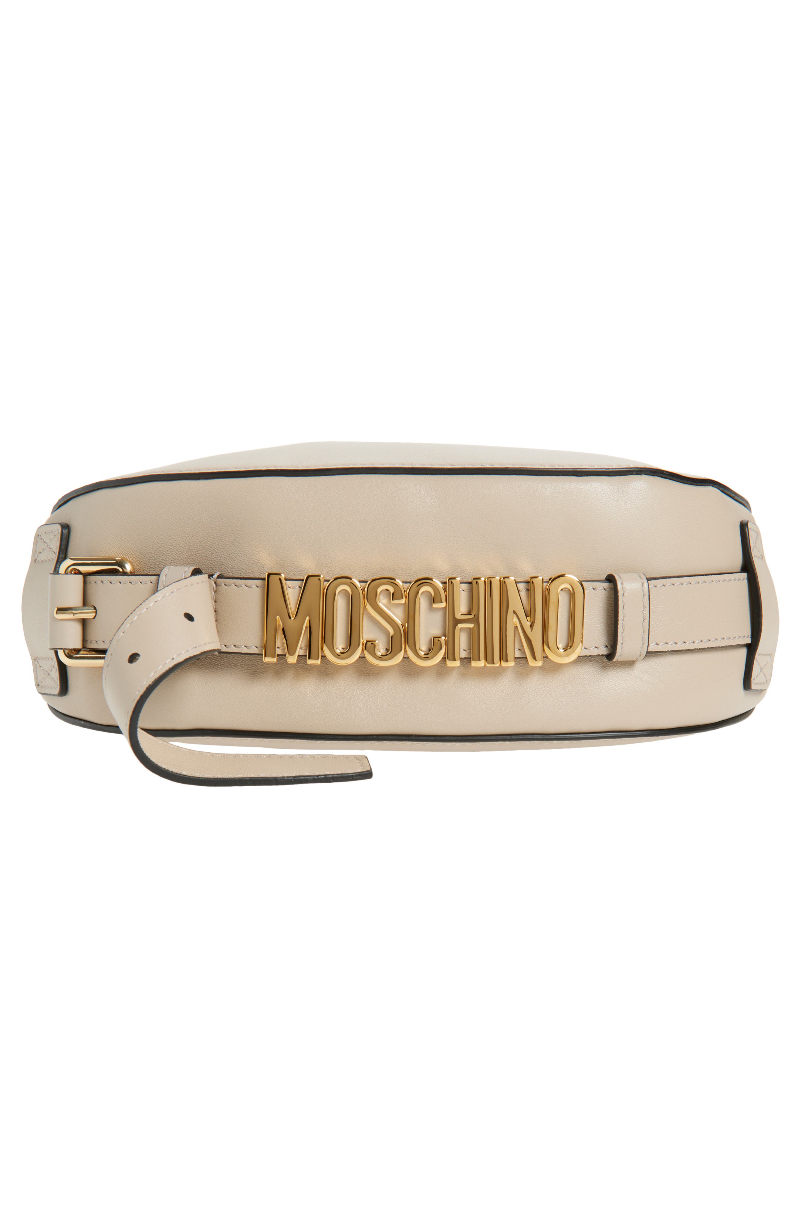 Moschino Handle Me Leather Crossbody Bag, Alternate, color, Rope