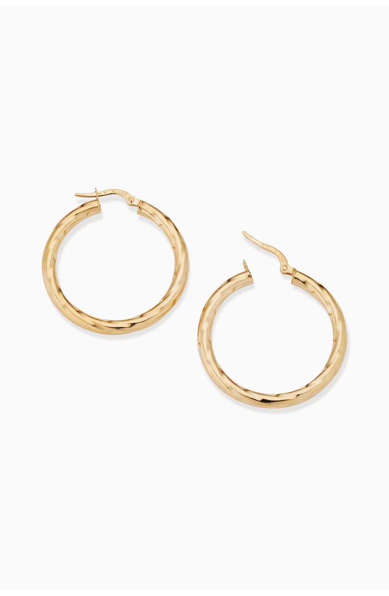 Oradina 10K Gold Goddess Hoops Earrings, Alternate, color, Yellow Gold