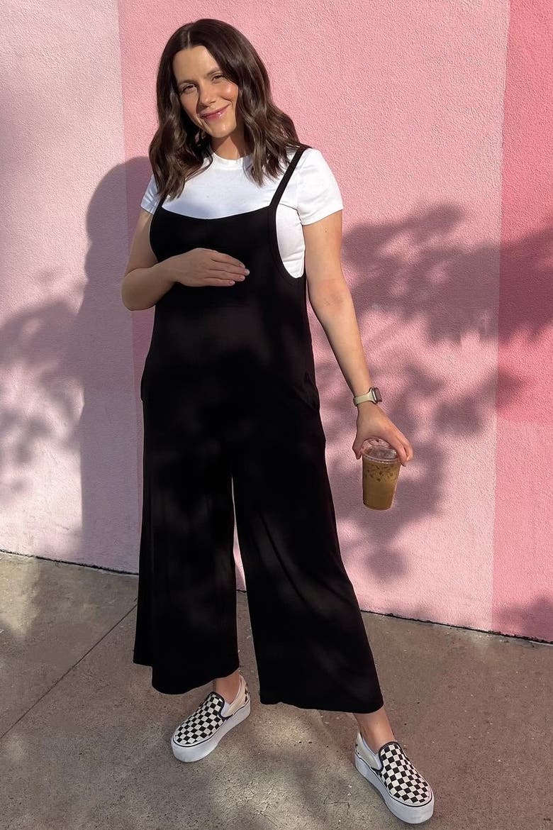 Sleeveless Pocketed Wide Leg Jumpsuit, Alternate, color, Black
