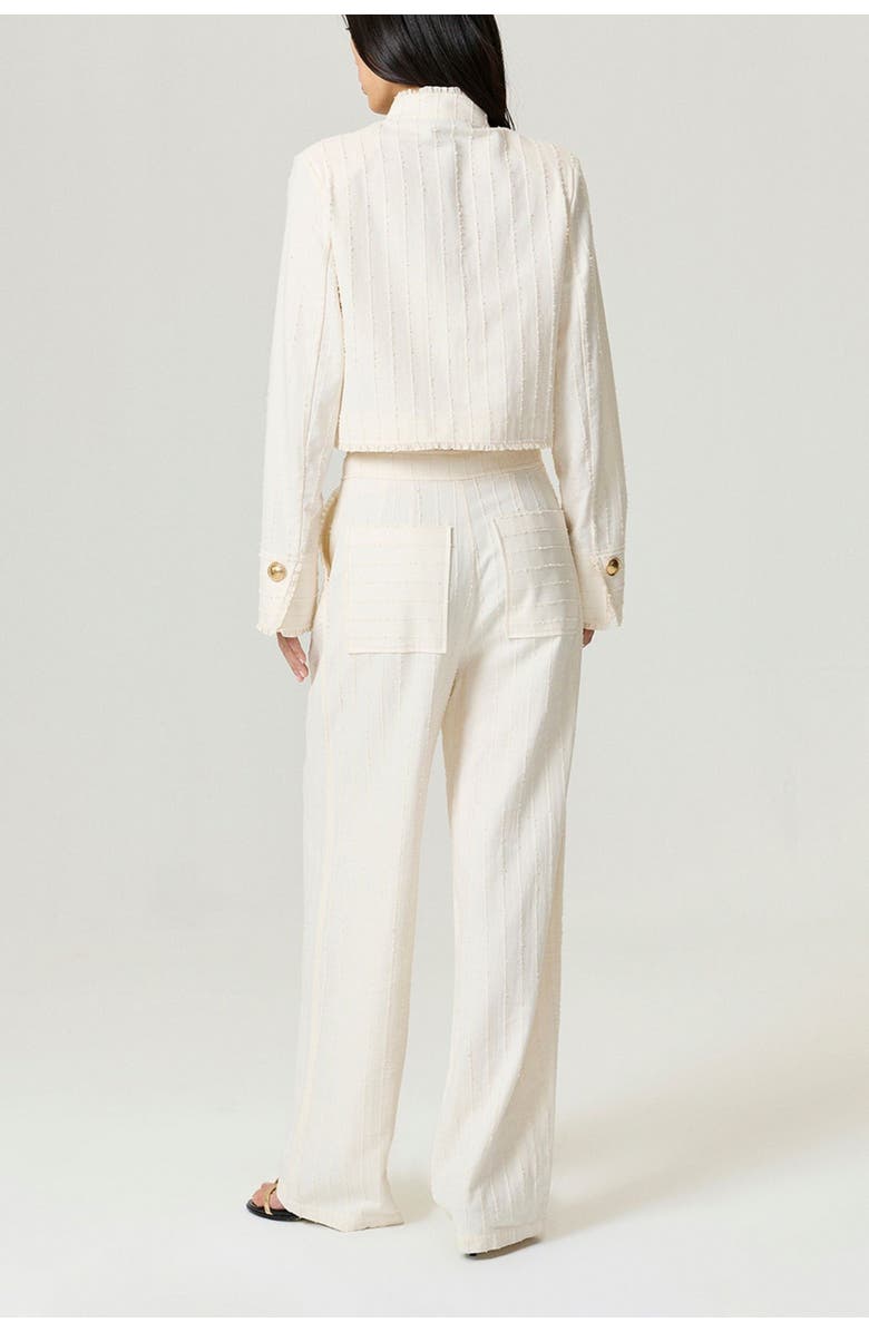 Nocturne Ruffle Trim Detailed Pants, Alternate, color, Ivory