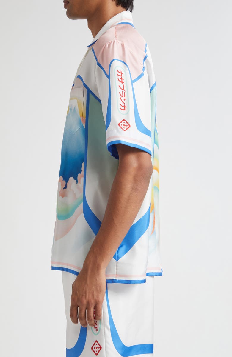 Casablanca Fuji Dream Silk Camp Shirt, Alternate, color, Fuji Dream