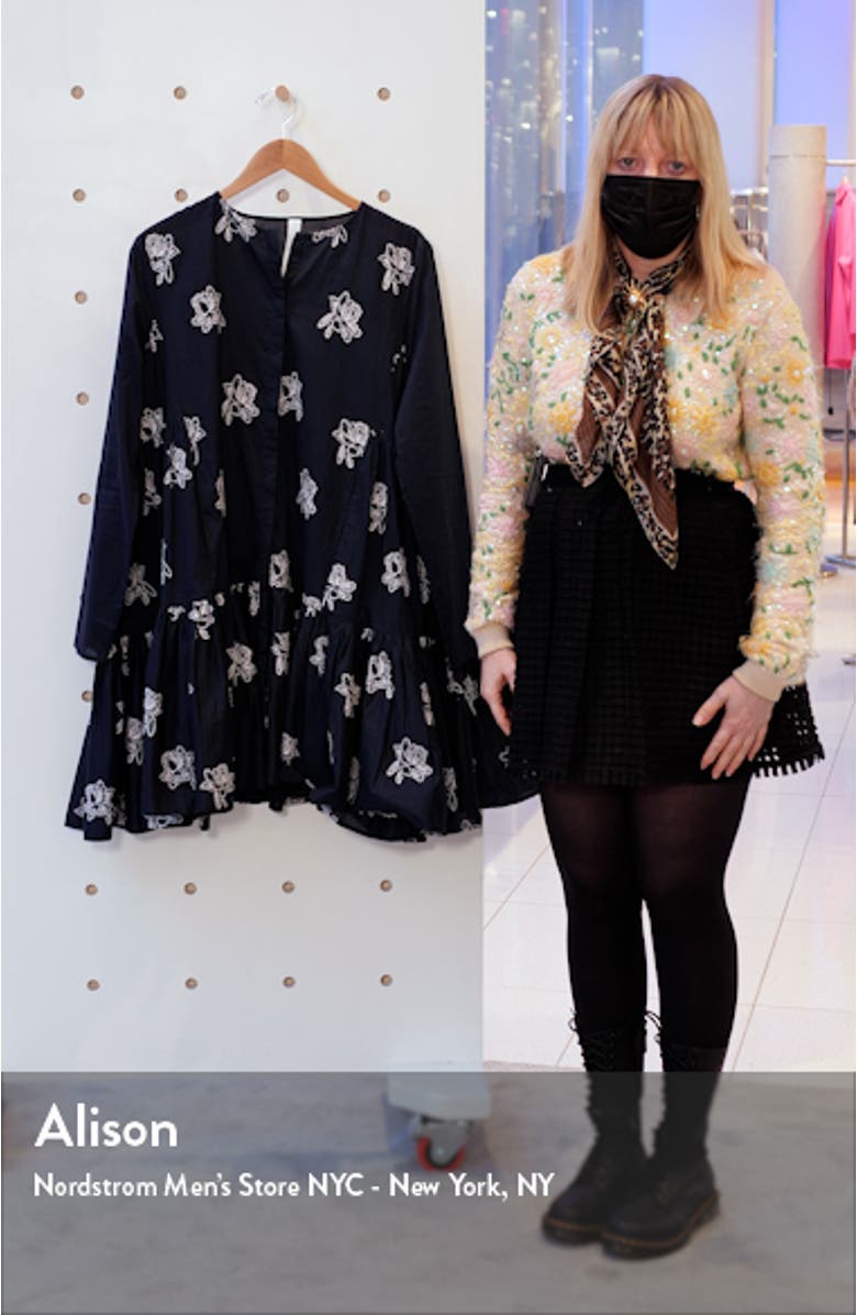 Caliza Embroidered Long Sleeve Dress, sales video thumbnail