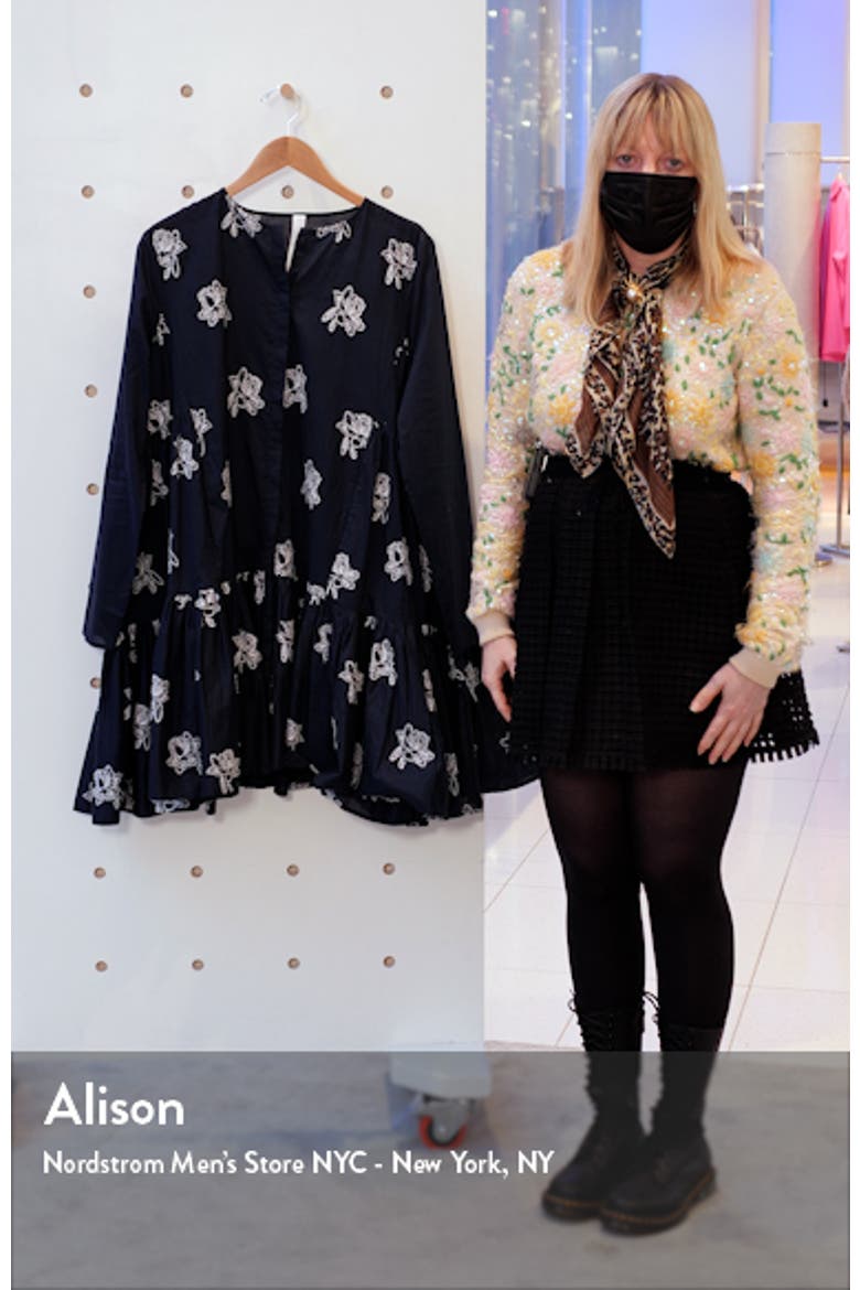 Caliza Embroidered Long Sleeve Dress video