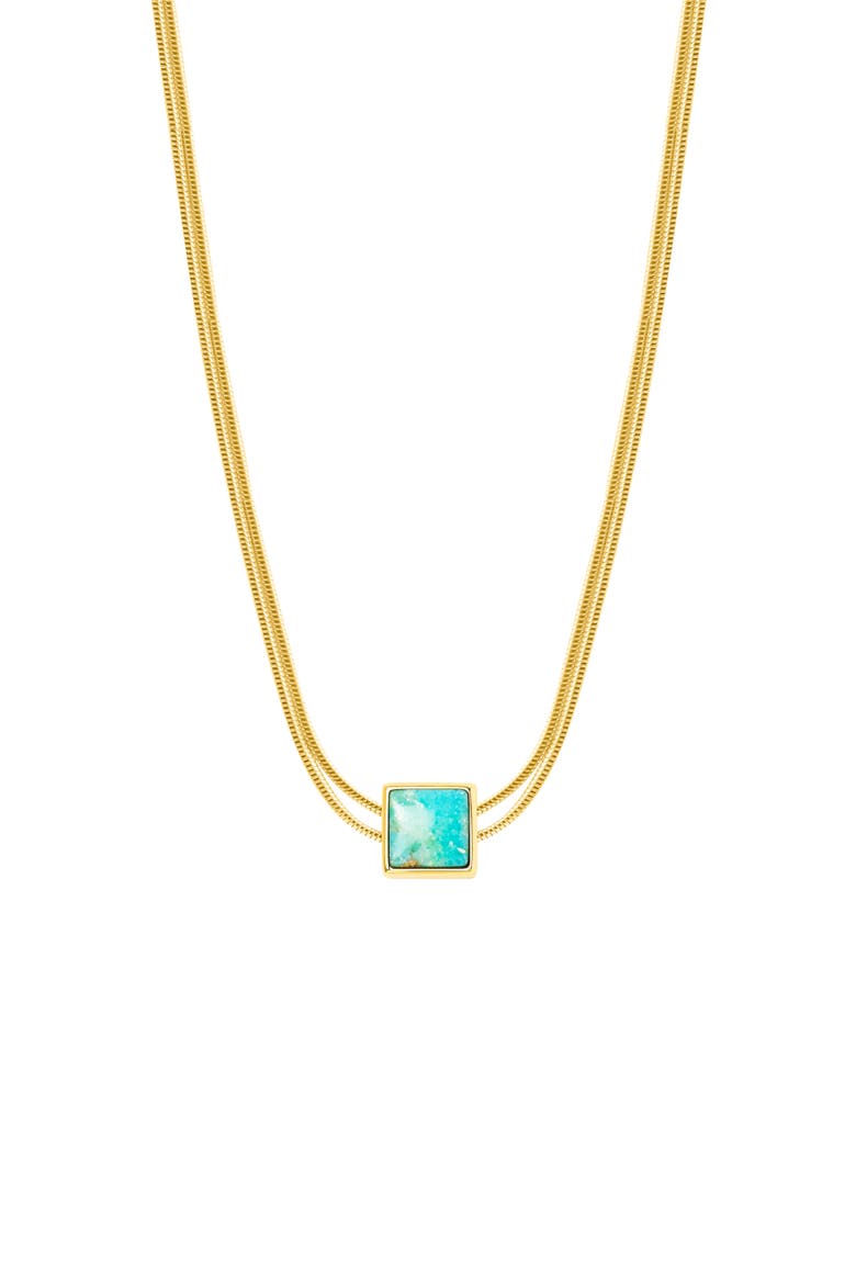 Soothe & Heal - Turquoise Evil Eye December Birthstone Necklace, Main, color, Gold/Turquoise