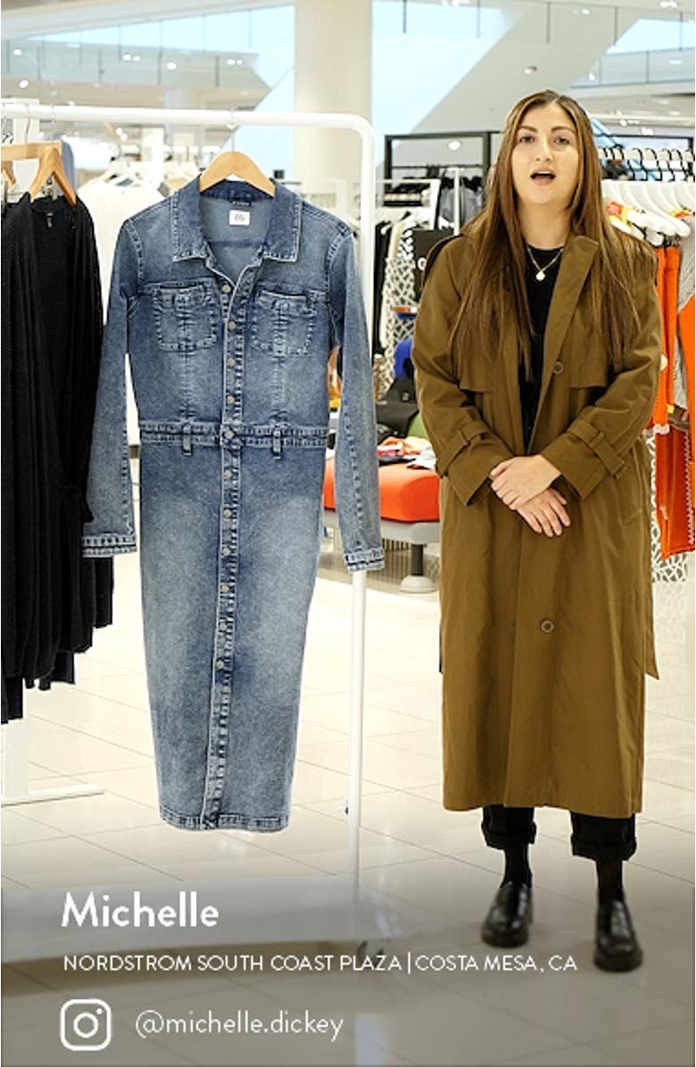 Millie Long Sleeve Denim Shirtdress, sales video thumbnail
