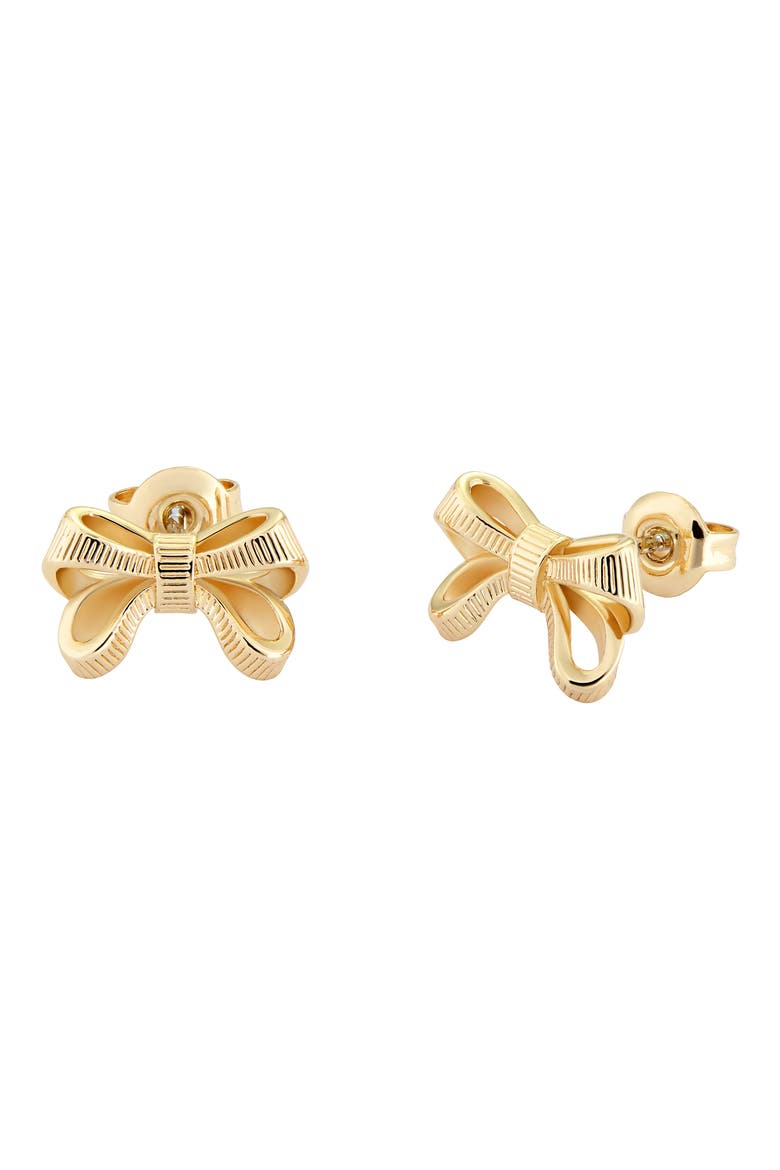 Pollay Petite Bow Stud Earrings, Alternate, color, GOLD TONE