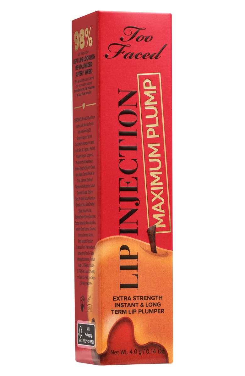 Too Faced Lip Injection Maximum Plump Extra Strength Hydrating Lip Plumper, Alternate, color, Caramel Apple