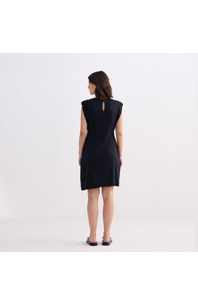 Reistor Muscle Tee Short Dress in Black, Alternate, color, Solid