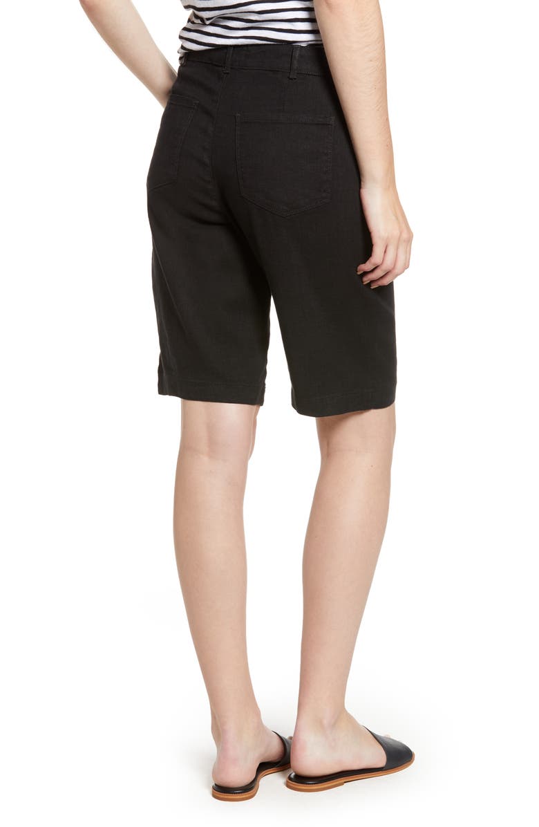 NYDJ Stretch Linen Blend Bermuda Shorts, Alternate, color, 