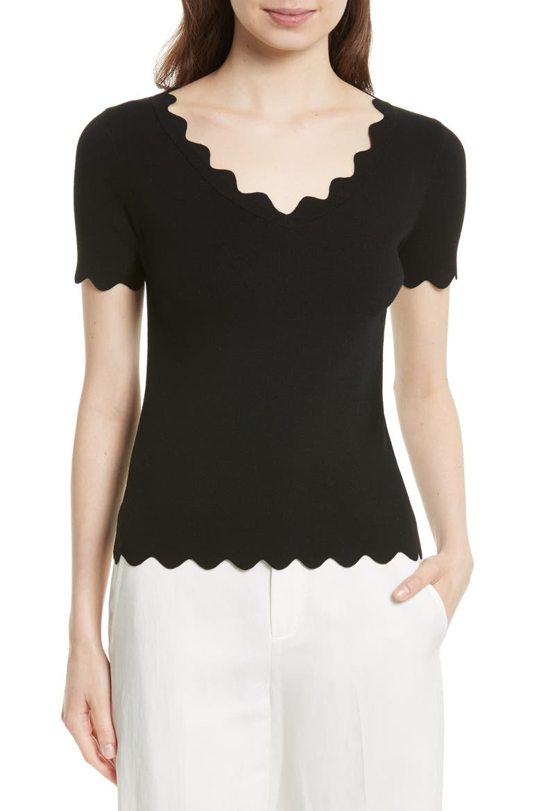 Scallop Top, Main, color, BLACK