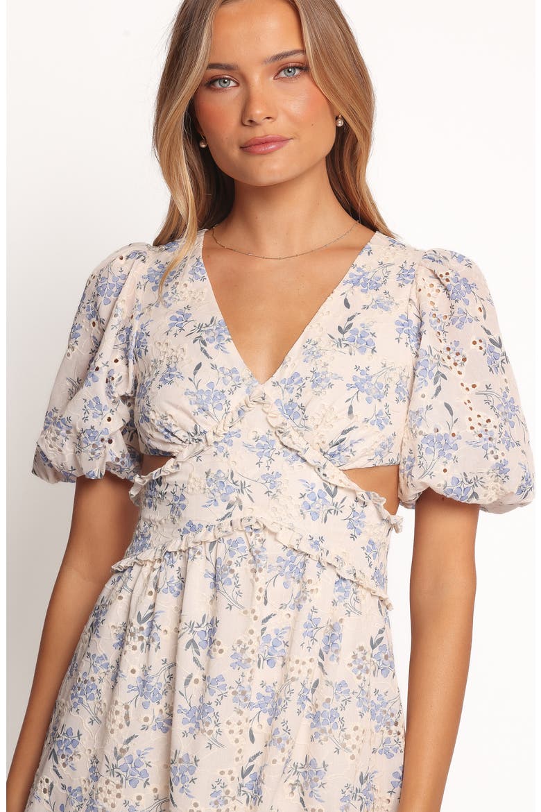 Jemima Floral Eyelet Cutout Maxi Dress, Alternate, color, BLUE FLORAL
