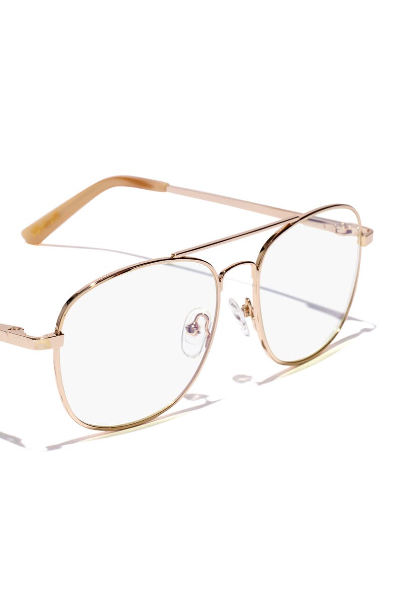 Madewell 48mm Aviator Blue Light Blocking Glasses, Alternate, color, 