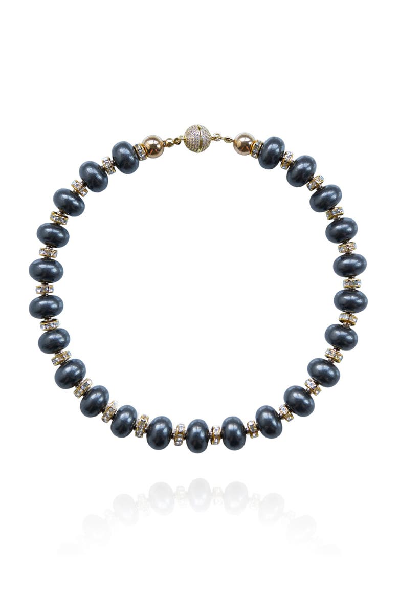 Saulė Label Mika Necklace, Main, color, Black Coral