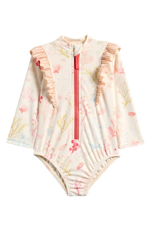 Kids' Ruffle Long Sleeve One-Piece Swimsuit (Baby & Toddler)