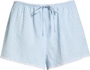 Open Edit Seersucker Boxer Sleep Shorts