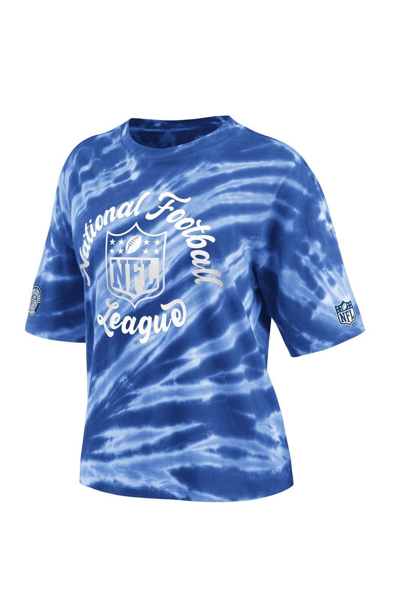 WEAR by Erin Andrews Women's WEAR by Erin Andrews Blue NFL Tie-Dye T-Shirt, Alternate, color, Blue