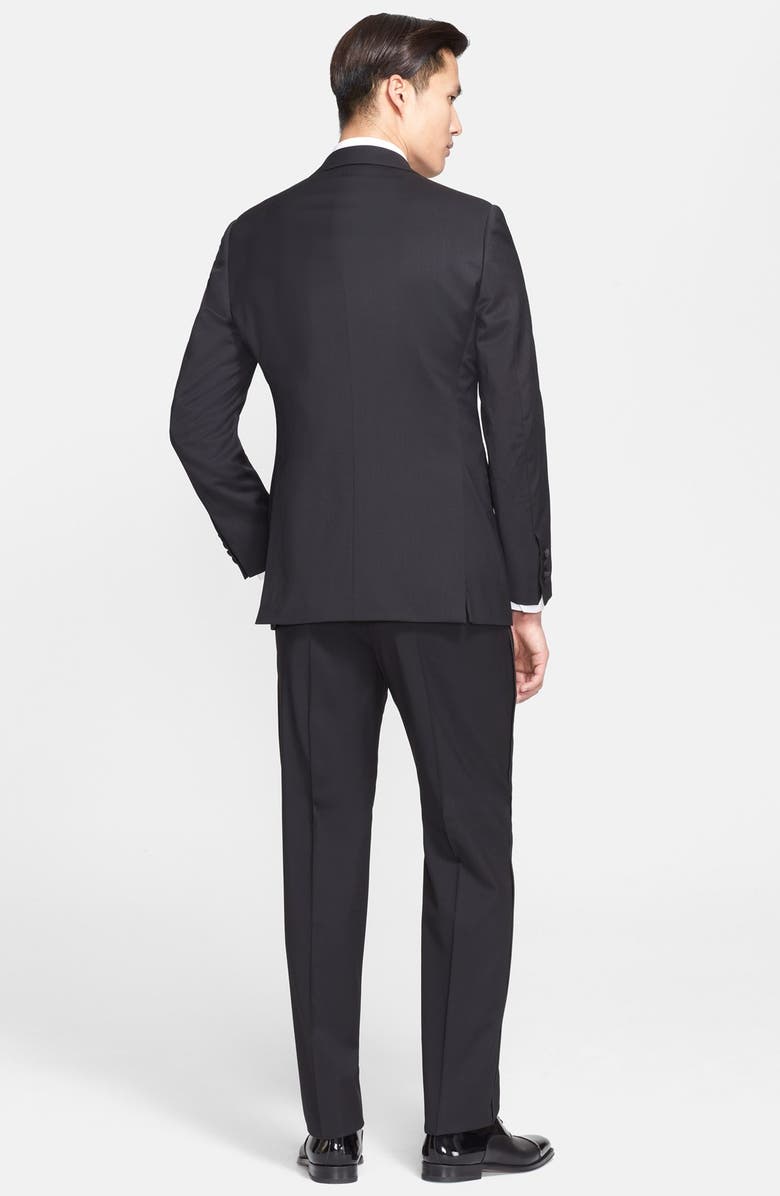 Emporio Armani Armani Collezioni 'Giorgio' Trim Fit Peak Lapel Wool Tuxedo, Alternate, color,