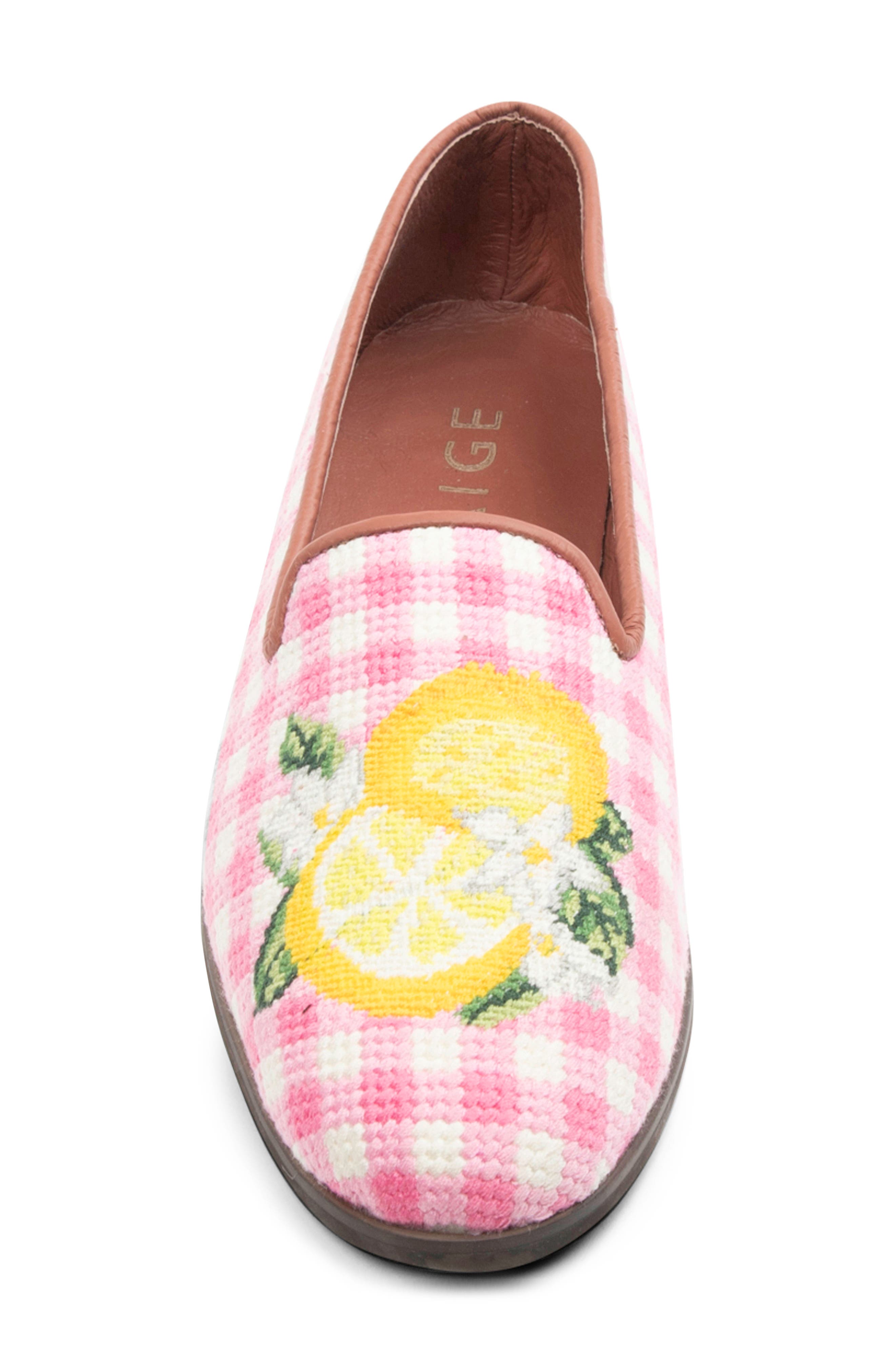 ByPaige Needlepoint Loafer, Alternate, color, Pink/White Gingham