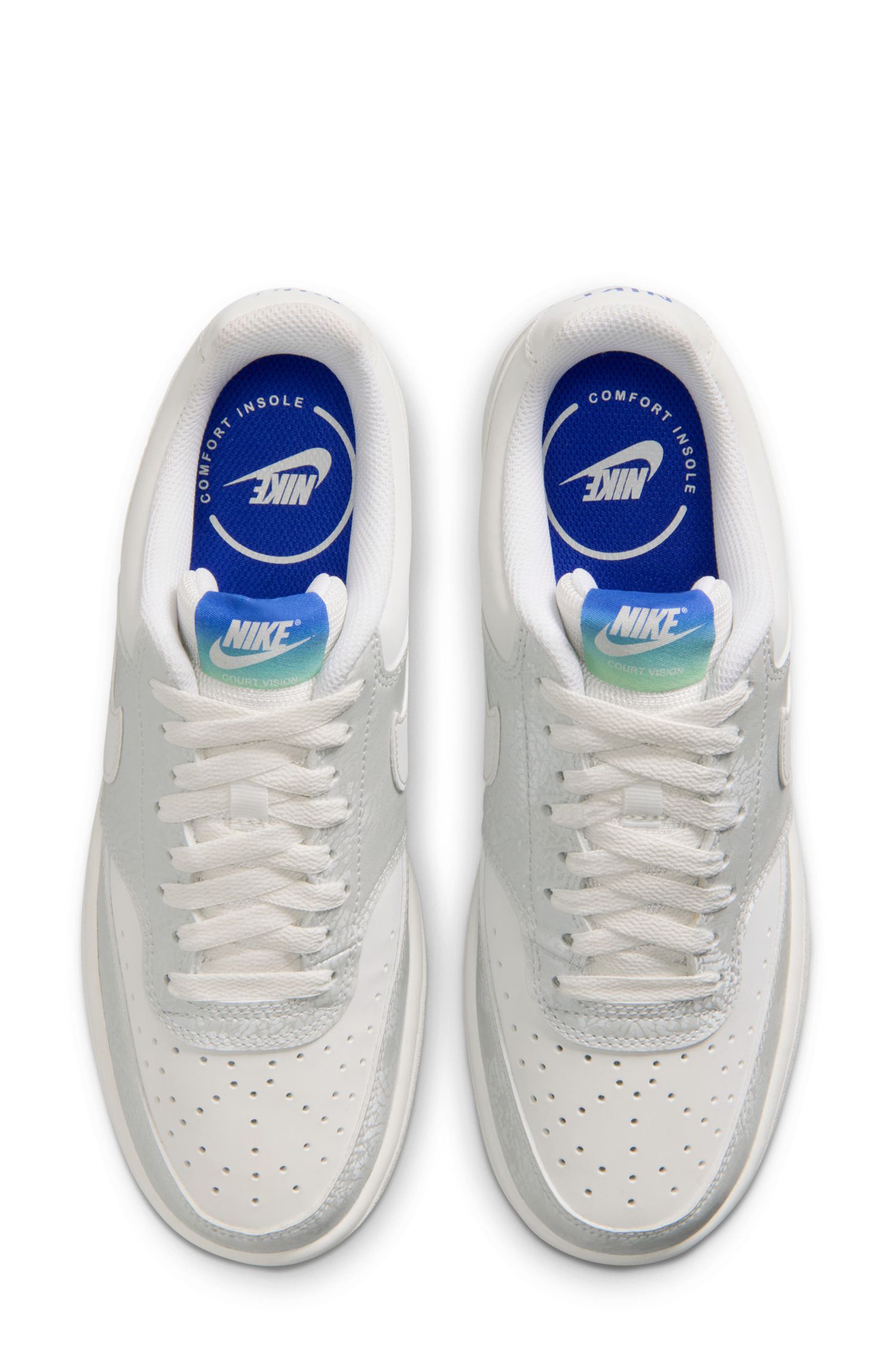 Court Vision Low Sneaker, Alternate, color, WHITE/ OFF WHITE-HYPER ROYAL