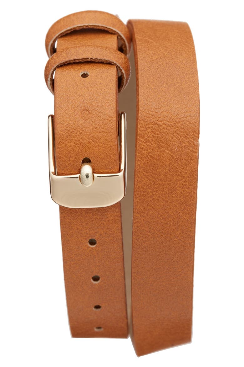 Wrap Watch, 26mm, Alternate, color, COGNAC