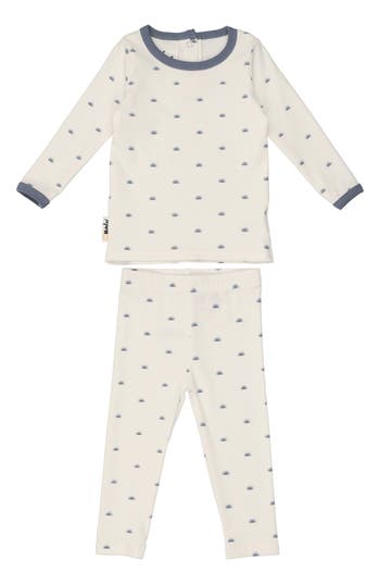 Maniere Manière Sun Print Cotton Knit Top & Leggings In White
