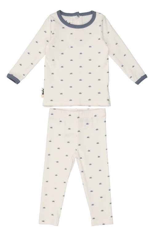 Maniere Manière Sun Print Cotton Knit Top & Leggings In White